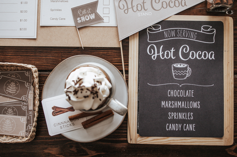 Get the Family Involved: Hot Chocolate Stand with FREE Printables!